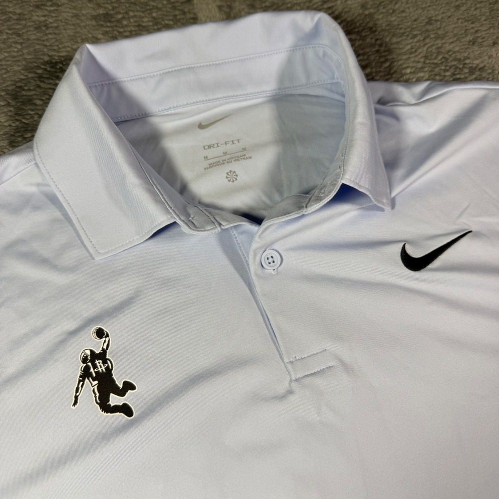 Nike Houston Rockets Dri-FIT Polo Shirt Mens Medium Blue Astronaut DD2873-407